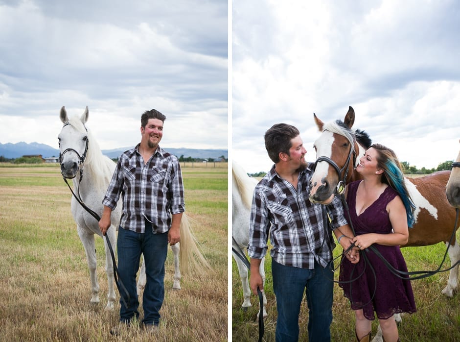 horse Montana engagement photography
