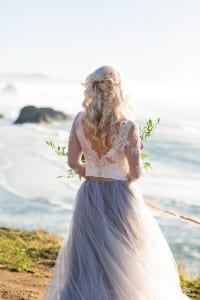 bride at beach