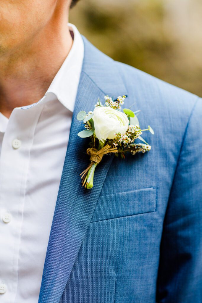 suit and boutonniere