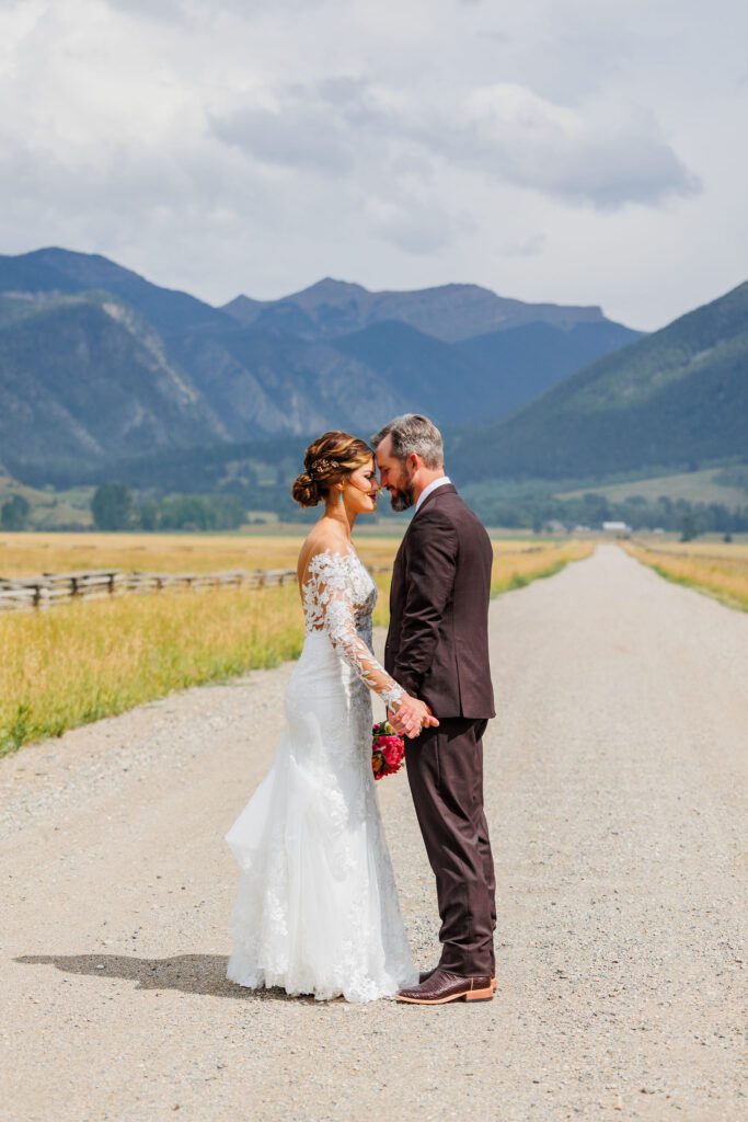 Montana elopement on a dirt road