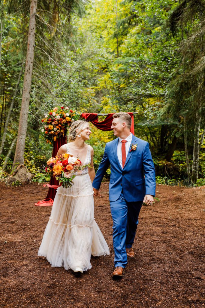 Forest Elopement in Lakeside, Montana