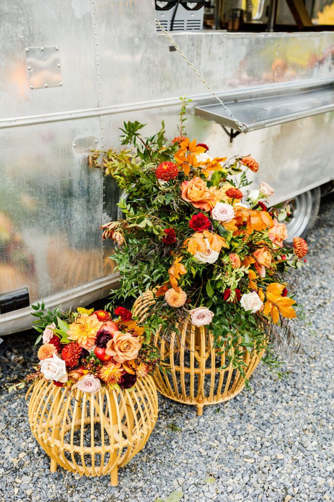 poppy and pine floral design in Bozeman Montana