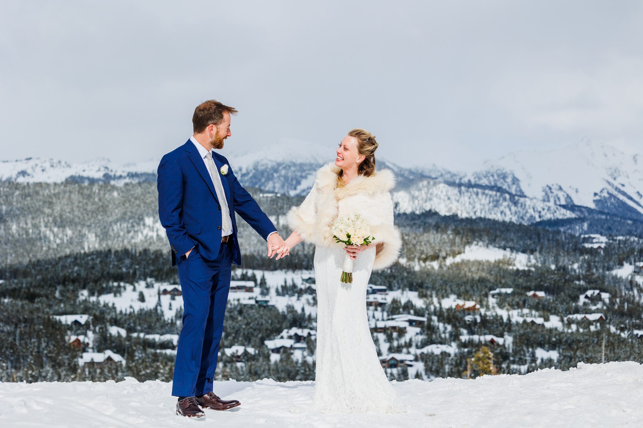 winter elopement montana