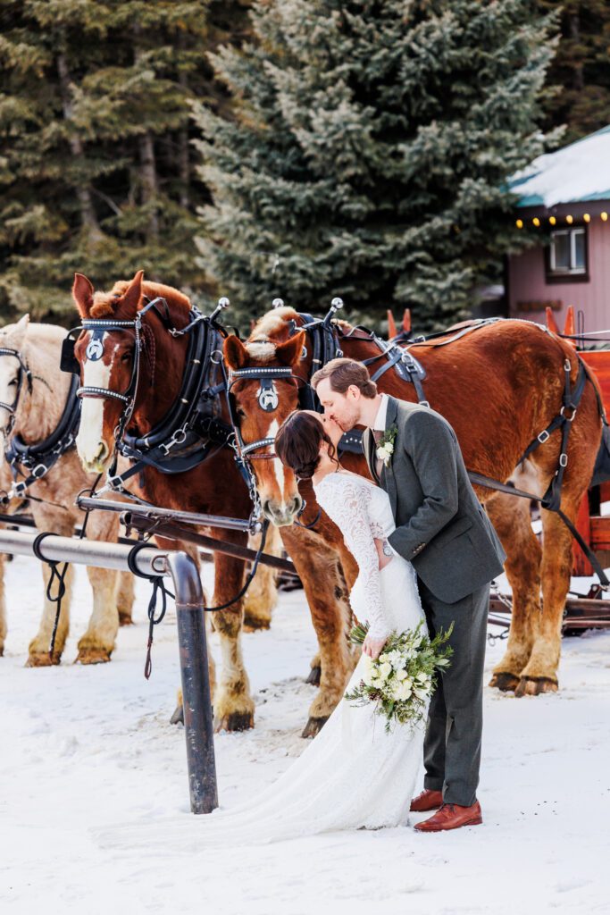 Luxury guest ranch elopement in Big Sky Montana at Lone Mountain Ranch 